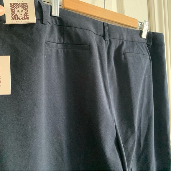 NWT Anne Klein Straight Leg Navy Blue Trousers - Picture 7 of 13